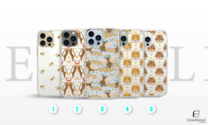 Cute Pet Cat / Clear Bee Phone Case Bumblebee Honey Cover Phone Case Kitten Cover for iPhone 16 Pro Max, 15 Plus, 14, 13, 12, 11, XS & Samsung S24, S23, A55, A54, Pixel 9 Pro, 8 Phone Case