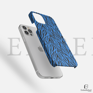 Blue Zebra Print Tough Phone Case