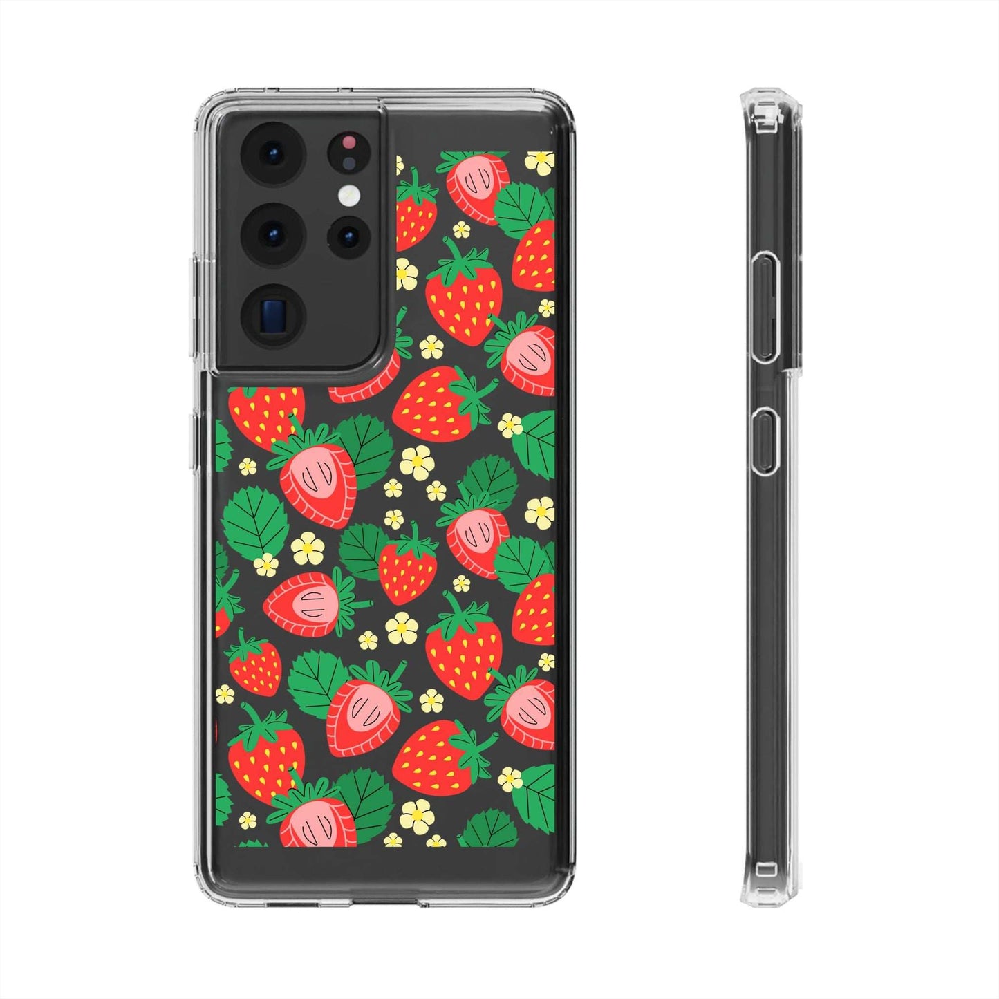 Fruit Stickers Summer Aesthetic Eat Your Veggies Clear iPhone Case For iPhone 14, iPhone 13, iPhone 12, iPhone 16 Pro, 15 Pro Max Cover
