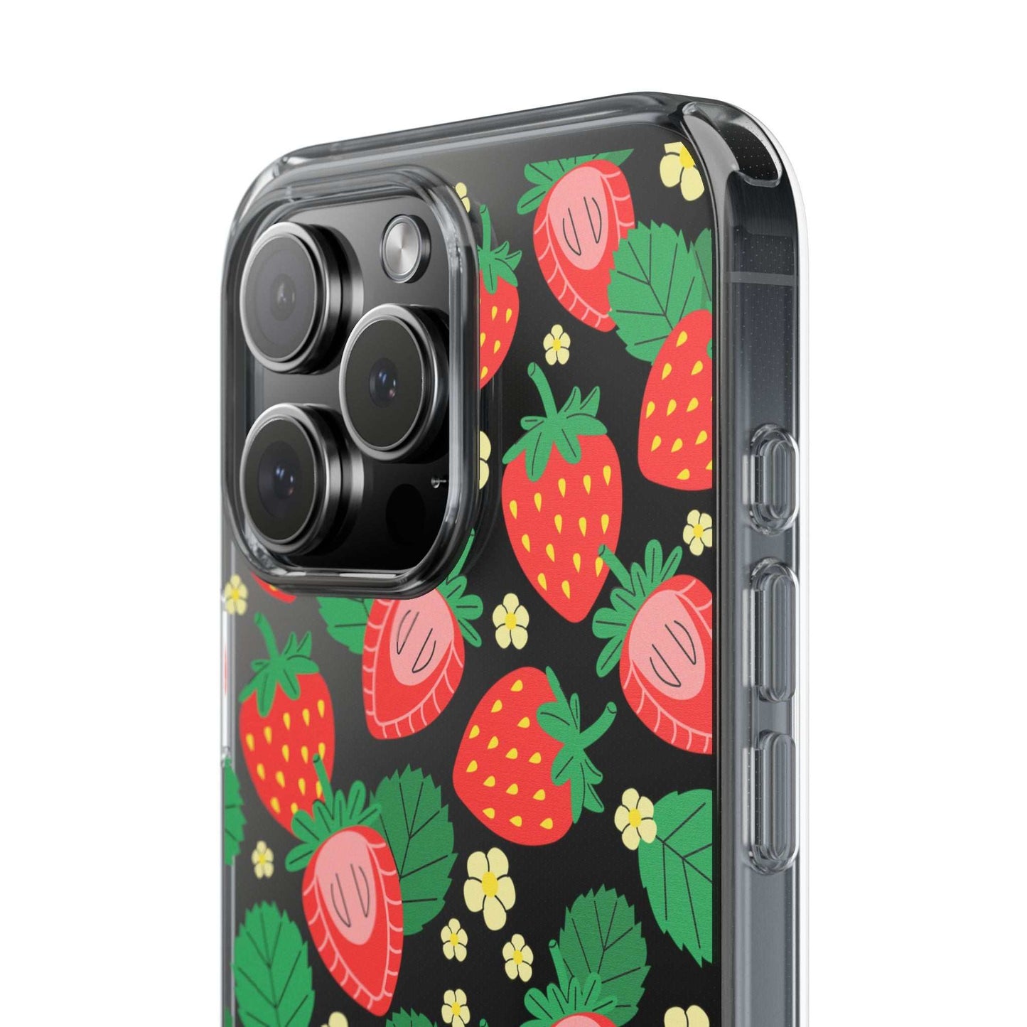 Fruit Stickers Summer Aesthetic Eat Your Veggies Clear iPhone Case For iPhone 14, iPhone 13, iPhone 12, iPhone 16 Pro, 15 Pro Max Cover