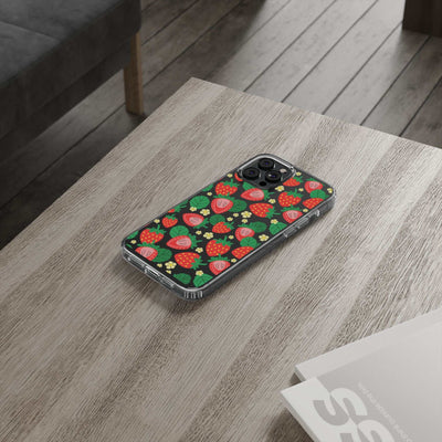 Fruit Stickers Summer Aesthetic Eat Your Veggies Clear iPhone Case For iPhone 14, iPhone 13, iPhone 12, iPhone 16 Pro, 15 Pro Max Cover