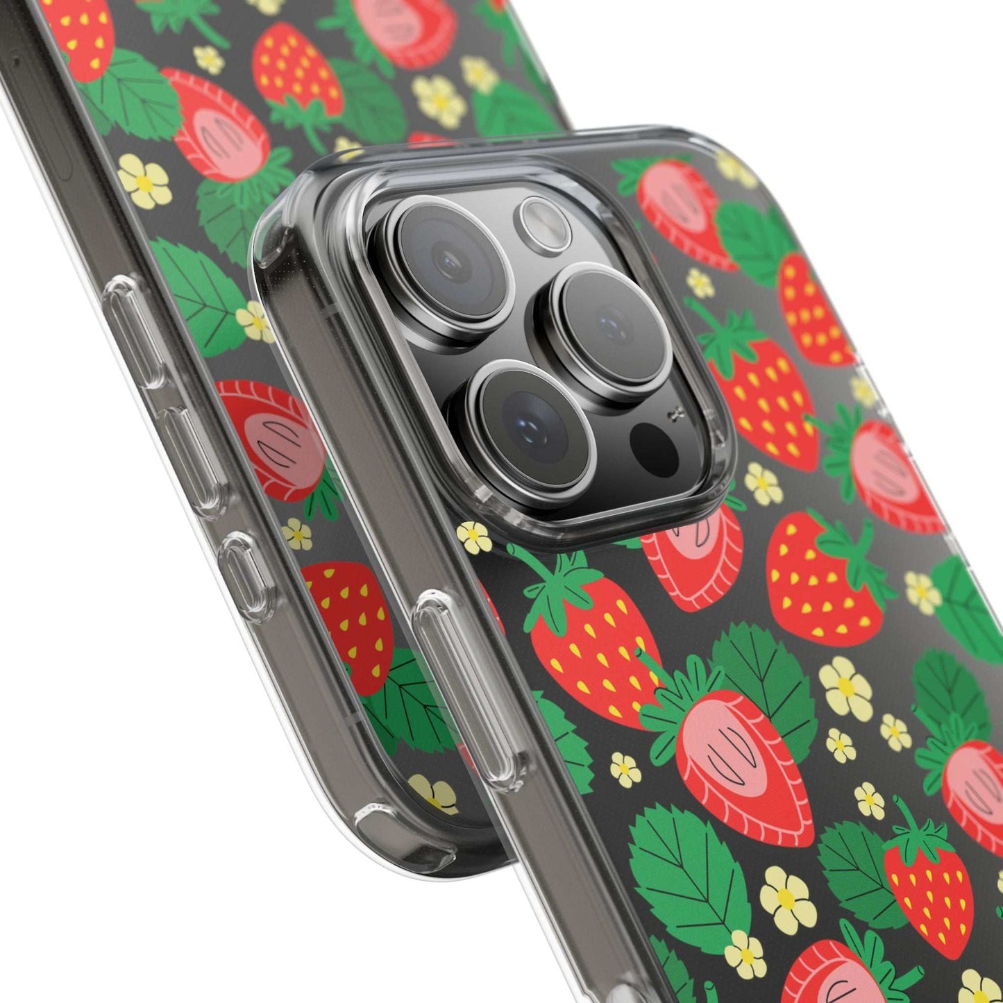 Fruit Stickers Summer Aesthetic Eat Your Veggies Clear iPhone Case For iPhone 14, iPhone 13, iPhone 12, iPhone 16 Pro, 15 Pro Max Cover