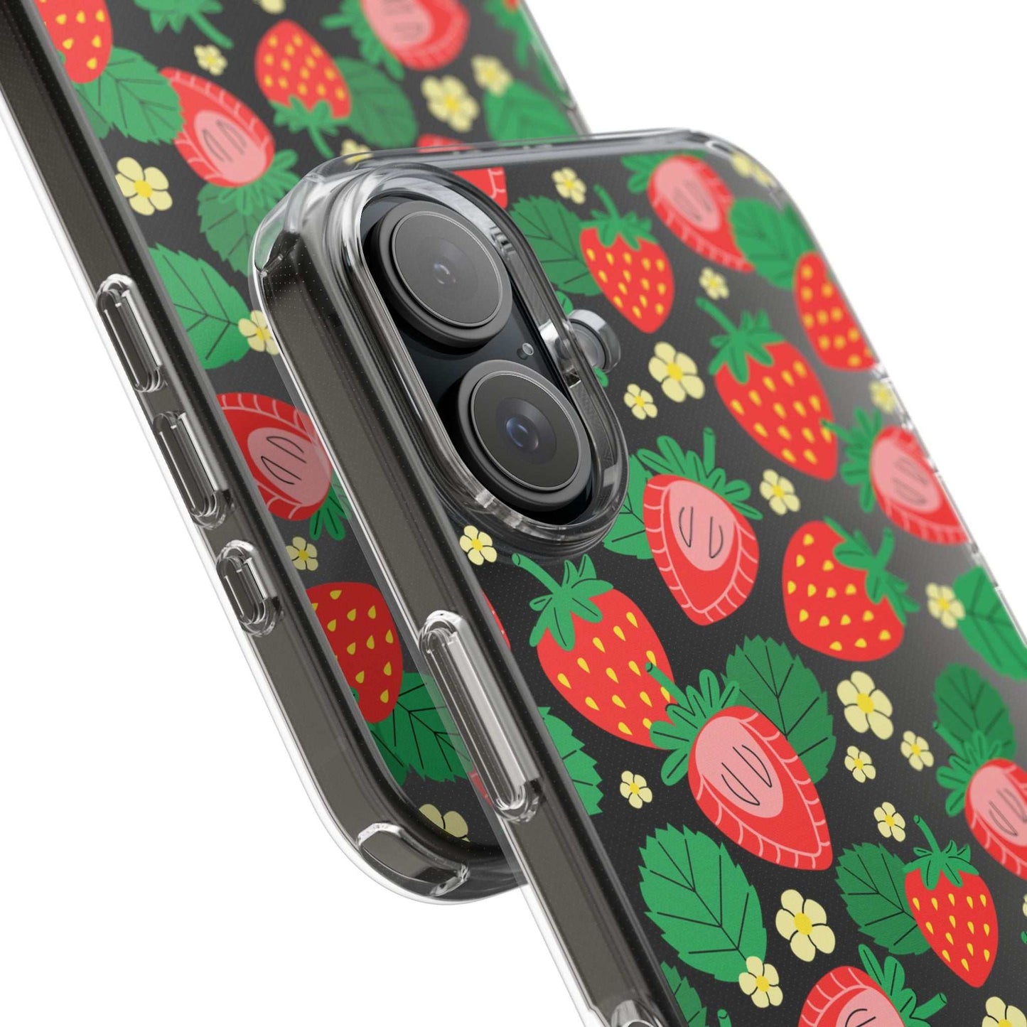 Fruit Stickers Summer Aesthetic Eat Your Veggies Clear iPhone Case For iPhone 14, iPhone 13, iPhone 12, iPhone 16 Pro, 15 Pro Max Cover