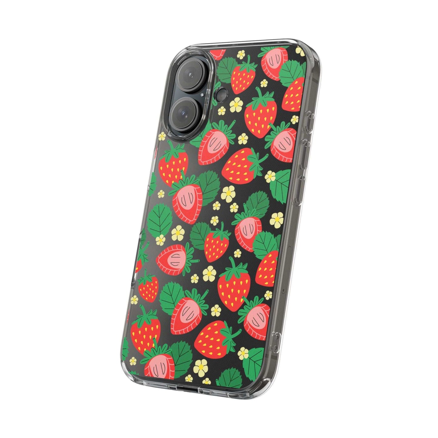 Fruit Stickers Summer Aesthetic Eat Your Veggies Clear iPhone Case For iPhone 14, iPhone 13, iPhone 12, iPhone 16 Pro, 15 Pro Max Cover