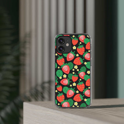 Fruit Stickers Summer Aesthetic Eat Your Veggies Clear iPhone Case For iPhone 14, iPhone 13, iPhone 12, iPhone 16 Pro, 15 Pro Max Cover