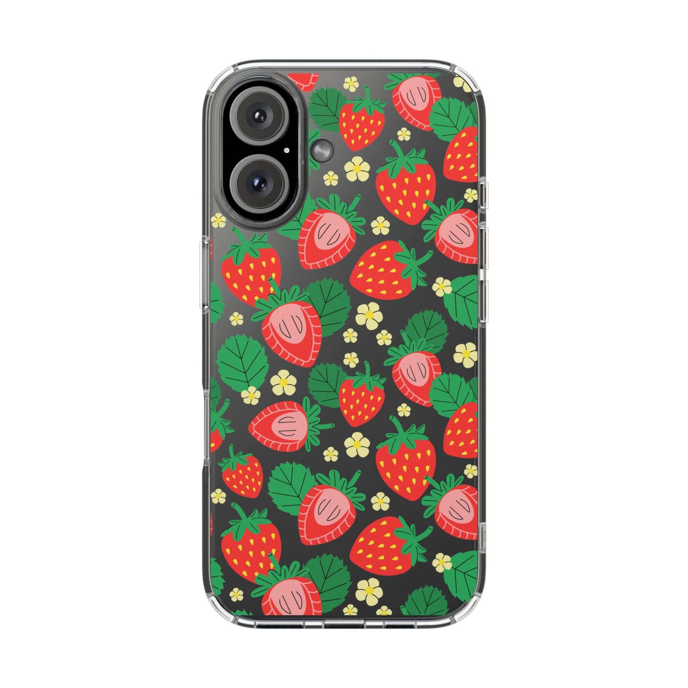 Fruit Stickers Summer Aesthetic Eat Your Veggies Clear iPhone Case For iPhone 14, iPhone 13, iPhone 12, iPhone 16 Pro, 15 Pro Max Cover