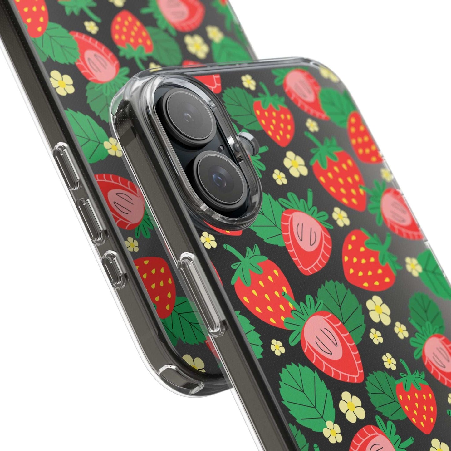 Fruit Stickers Summer Aesthetic Eat Your Veggies Clear iPhone Case For iPhone 14, iPhone 13, iPhone 12, iPhone 16 Pro, 15 Pro Max Cover