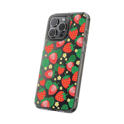 Fruit Stickers Summer Aesthetic Eat Your Veggies Clear iPhone Case For iPhone 14, iPhone 13, iPhone 12, iPhone 16 Pro, 15 Pro Max Cover