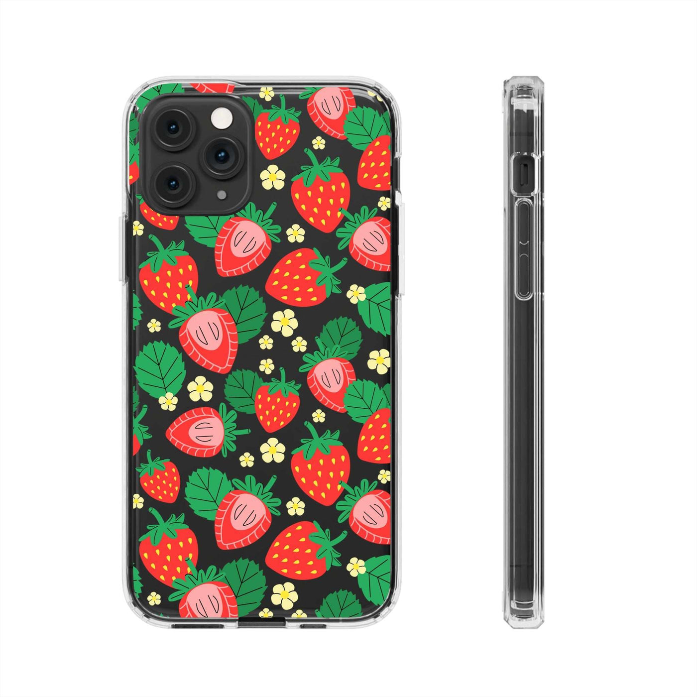 Fruit Stickers Summer Aesthetic Eat Your Veggies Clear iPhone Case For iPhone 14, iPhone 13, iPhone 12, iPhone 16 Pro, 15 Pro Max Cover