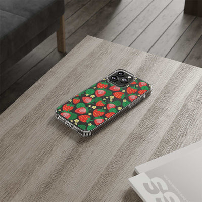 Fruit Stickers Summer Aesthetic Eat Your Veggies Clear iPhone Case For iPhone 14, iPhone 13, iPhone 12, iPhone 16 Pro, 15 Pro Max Cover