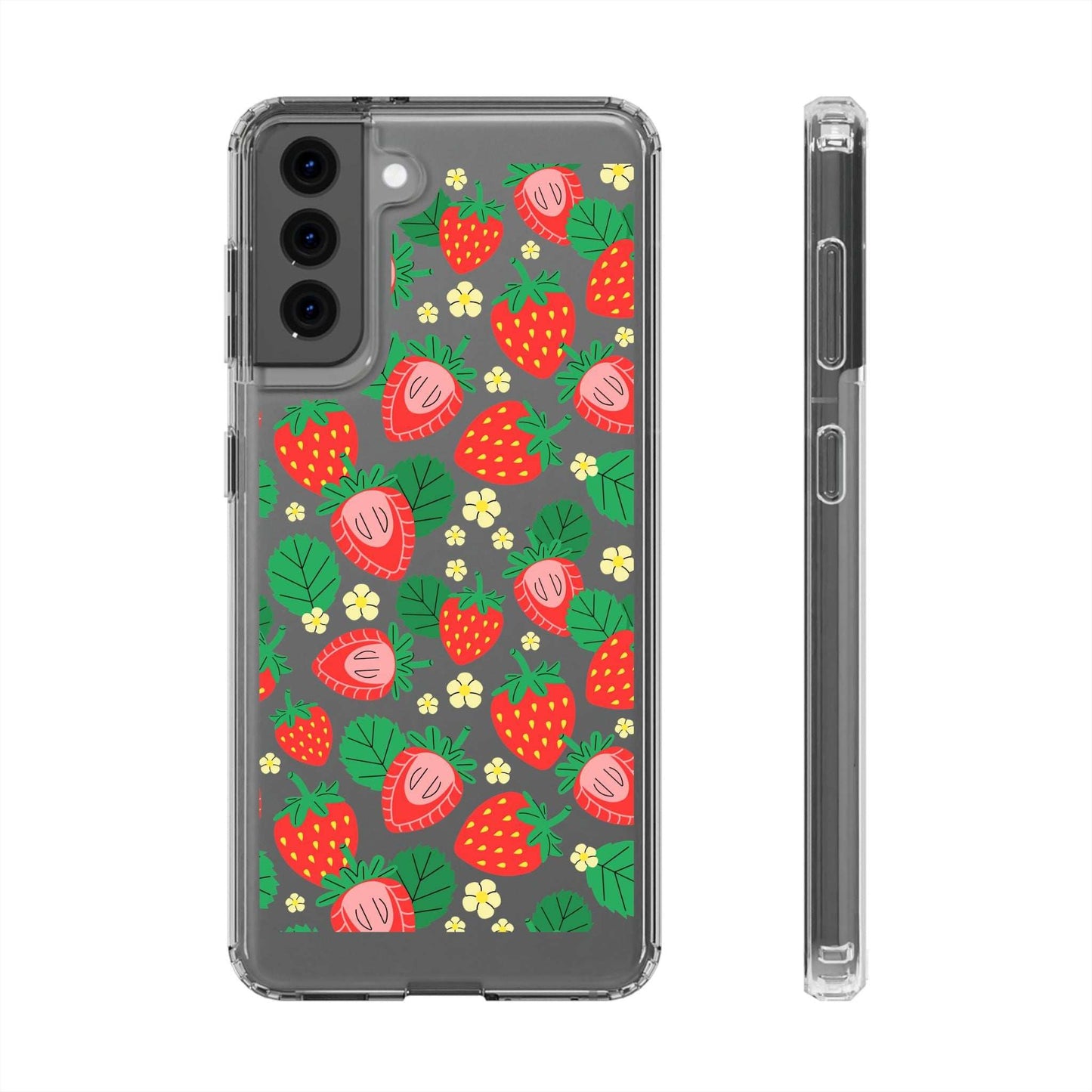 Fruit Stickers Summer Aesthetic Eat Your Veggies Clear iPhone Case For iPhone 14, iPhone 13, iPhone 12, iPhone 16 Pro, 15 Pro Max Cover