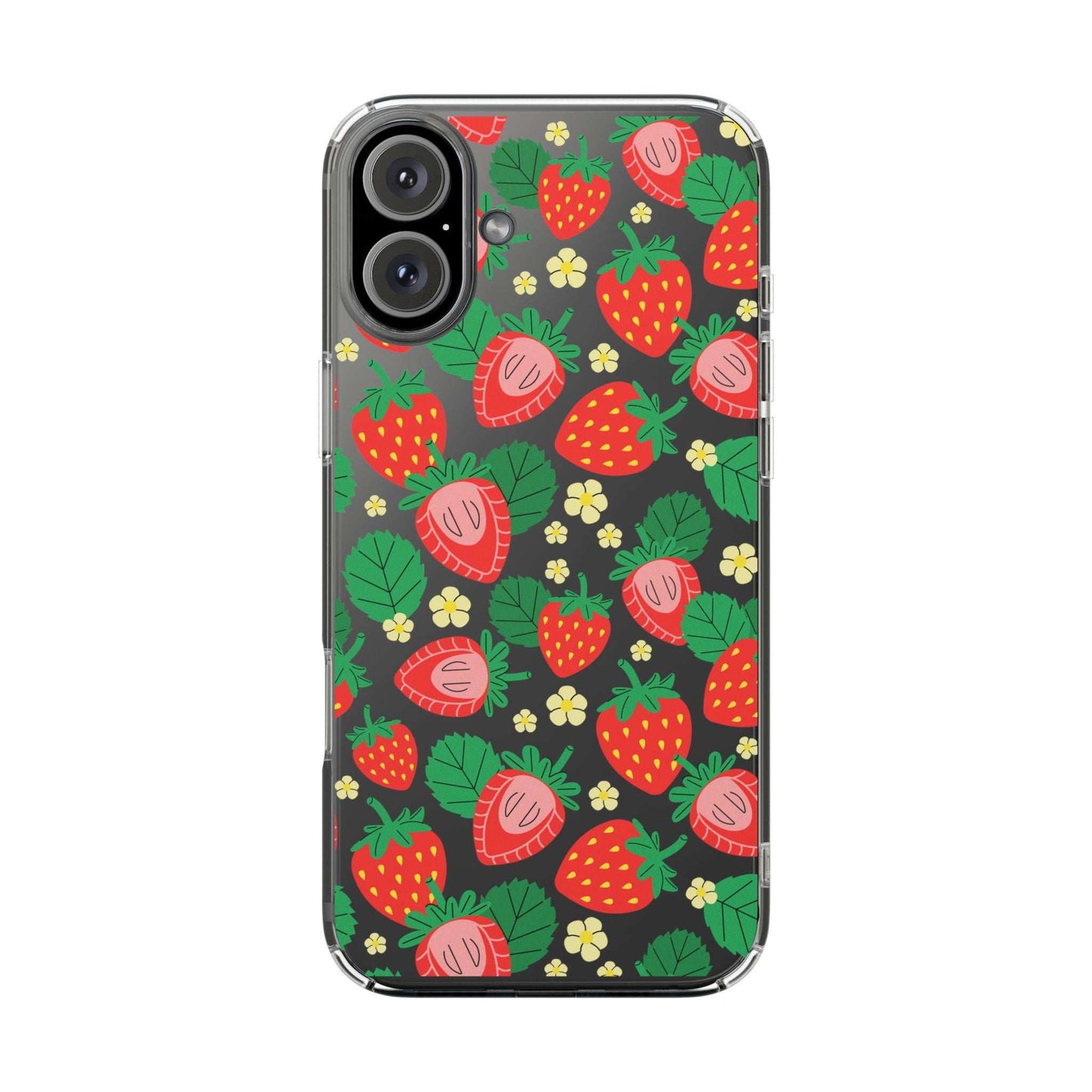 Fruit Stickers Summer Aesthetic Eat Your Veggies Clear iPhone Case For iPhone 14, iPhone 13, iPhone 12, iPhone 16 Pro, 15 Pro Max Cover