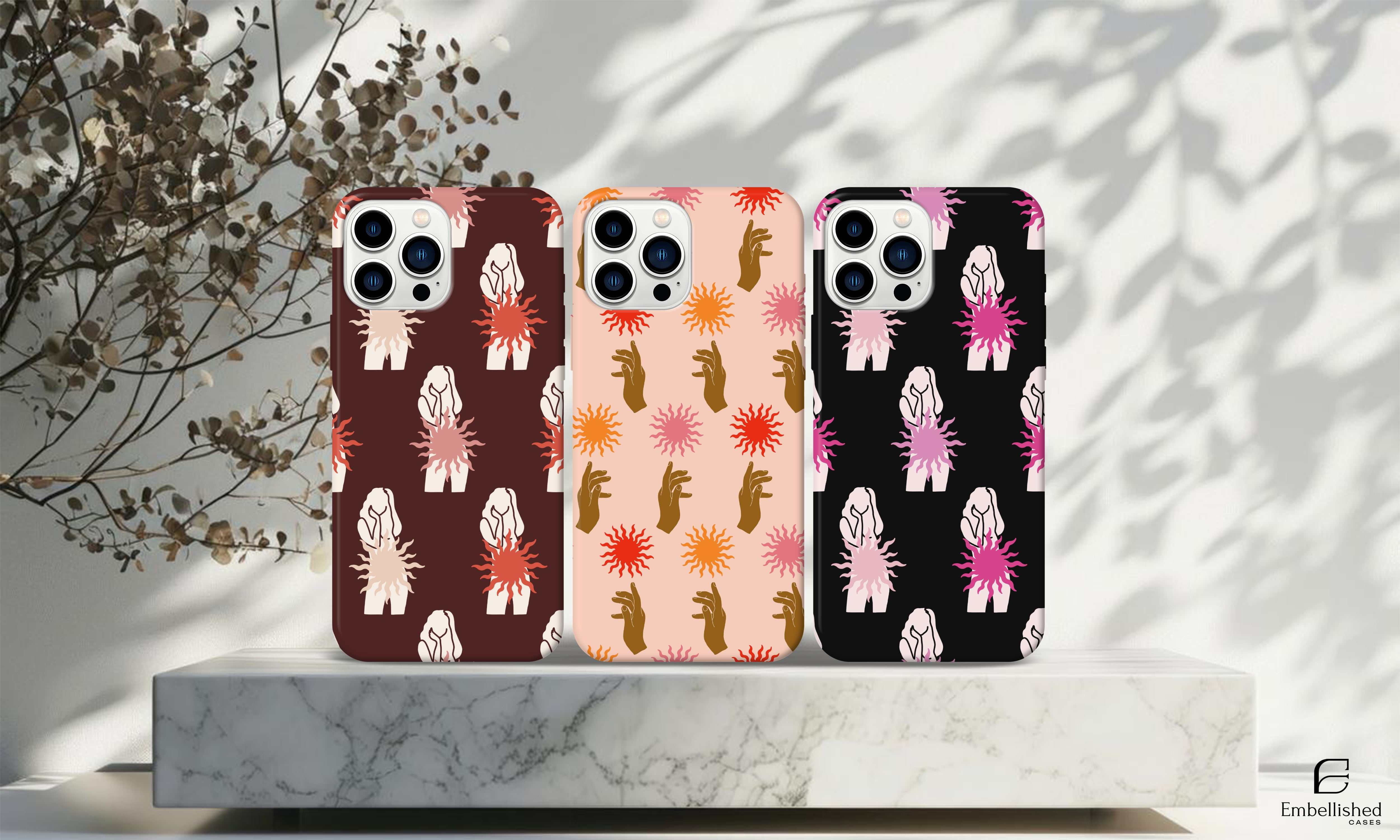 Sun Gesture Aesthetic Case – For iPhone, Samsung & Pixel