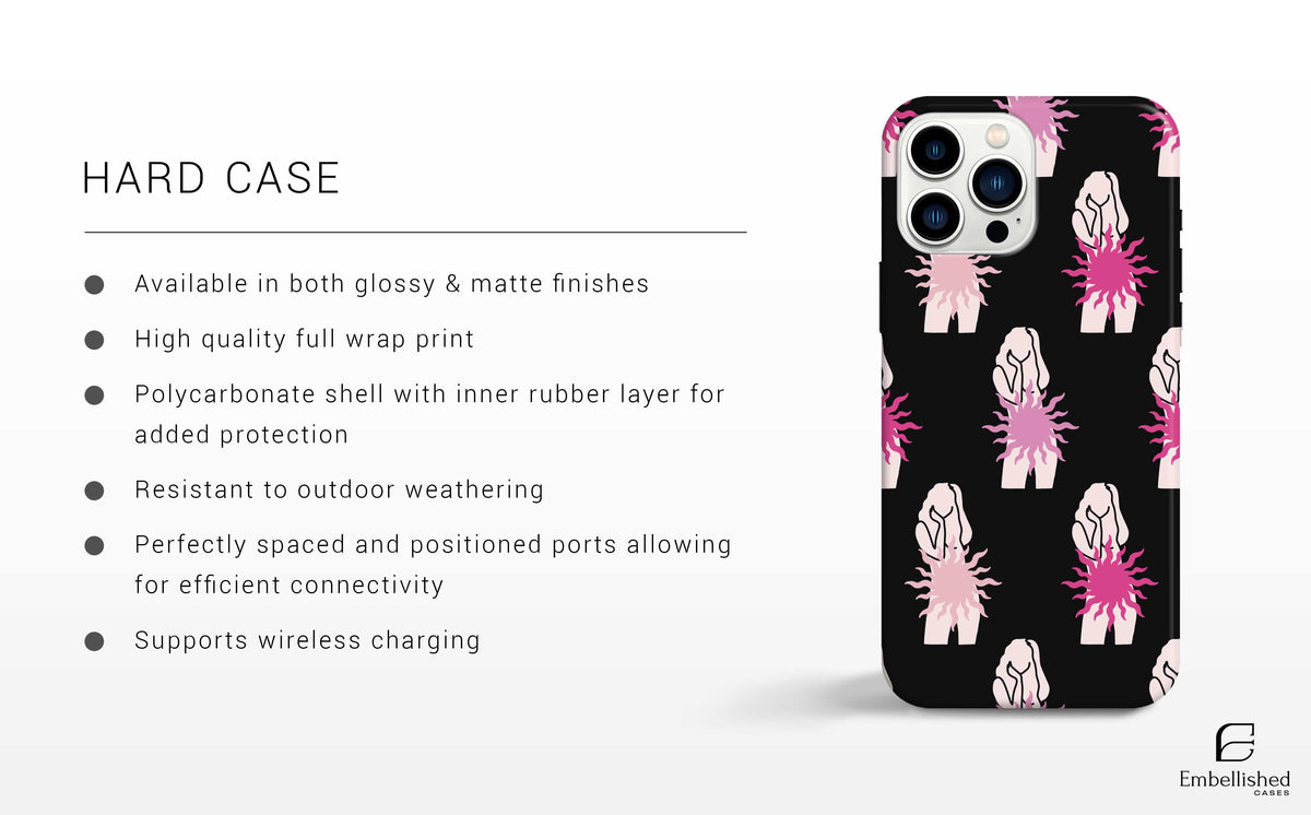 Aesthetic Sun Gesture Phone Case, MagSafe Compatible for iPhone 16 15 14 13 Pro Max 12 Mini XR 7 8 Samsung Galaxy S24 - S10, alongside Huawei and Google Pixel model. Excellent resistance to outdoor weathering.