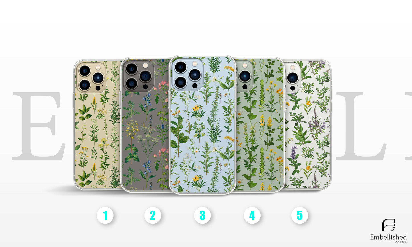 Phone Case - Botanical Wildflower Floral Cover for iPhone, Samsung, Pixel - Clear Tough Cases
