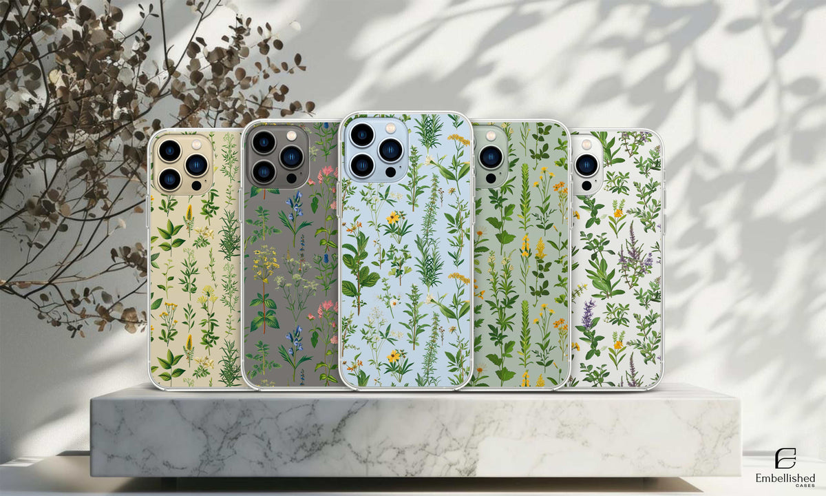 Phone Case - Botanical Wildflower Floral Cover for iPhone, Samsung, Pixel - Clear Tough Cases