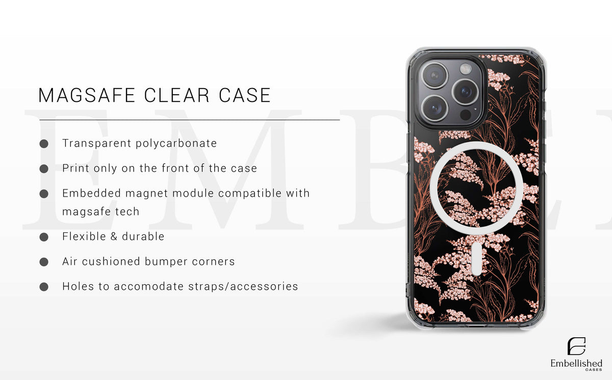 Phone Case - Botanical Wildflower Floral Cover for iPhone, Samsung, Pixel - Clear Tough Cases