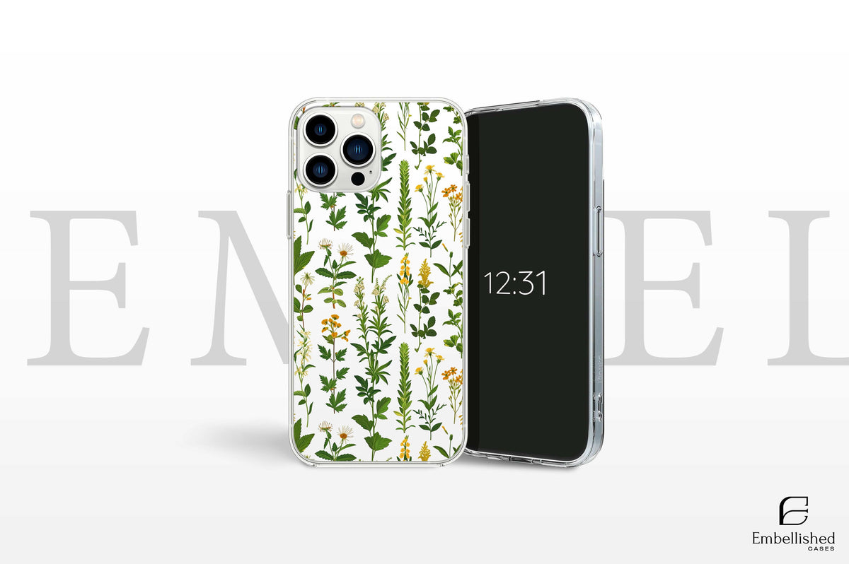 Phone Case - Botanical Wildflower Floral Cover for iPhone, Samsung, Pixel - Clear Tough Cases