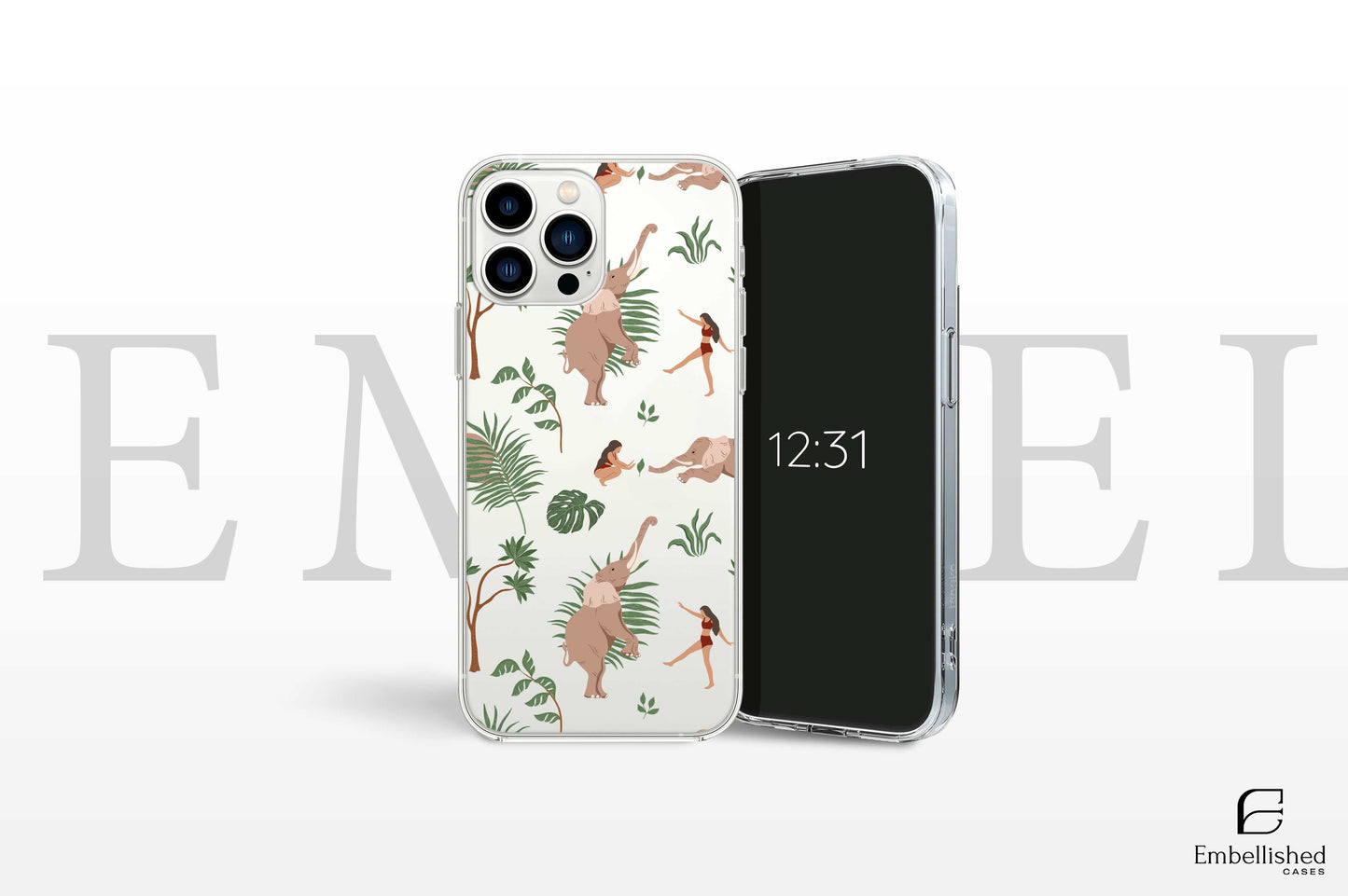 Elephant Phone Case, Wildlife Gift, Elephant Animal Lover Gift, Iphone 15, 14, 13, 12, 11, X, SE, Galaxy S, Note, A, Custom Phone Case