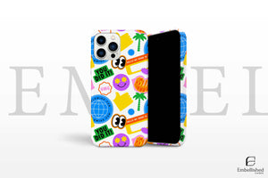 Phone Case Stickers Collage Pattern Clear Case for iPhone & Google Pixel