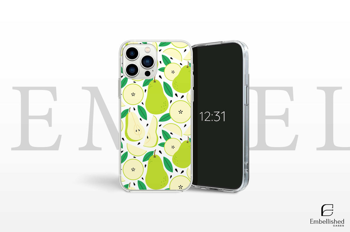 Fruit Stickers Summer Aesthetic Eat Your Veggies Clear iPhone Case For iPhone 14, iPhone 13, iPhone 12, iPhone 16 Pro, 15 Pro Max Cover