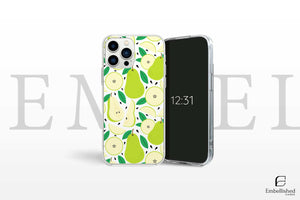 Fruit Stickers Summer Aesthetic Eat Your Veggies Clear iPhone Case For iPhone 14, iPhone 13, iPhone 12, iPhone 16 Pro, 15 Pro Max Cover