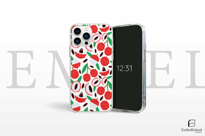 Fruit Stickers Summer Aesthetic Eat Your Veggies Clear iPhone Case For iPhone 14, iPhone 13, iPhone 12, iPhone 16 Pro, 15 Pro Max Cover