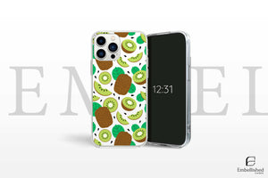 Fruit Stickers Summer Aesthetic Eat Your Veggies Clear iPhone Case For iPhone 14, iPhone 13, iPhone 12, iPhone 16 Pro, 15 Pro Max Cover