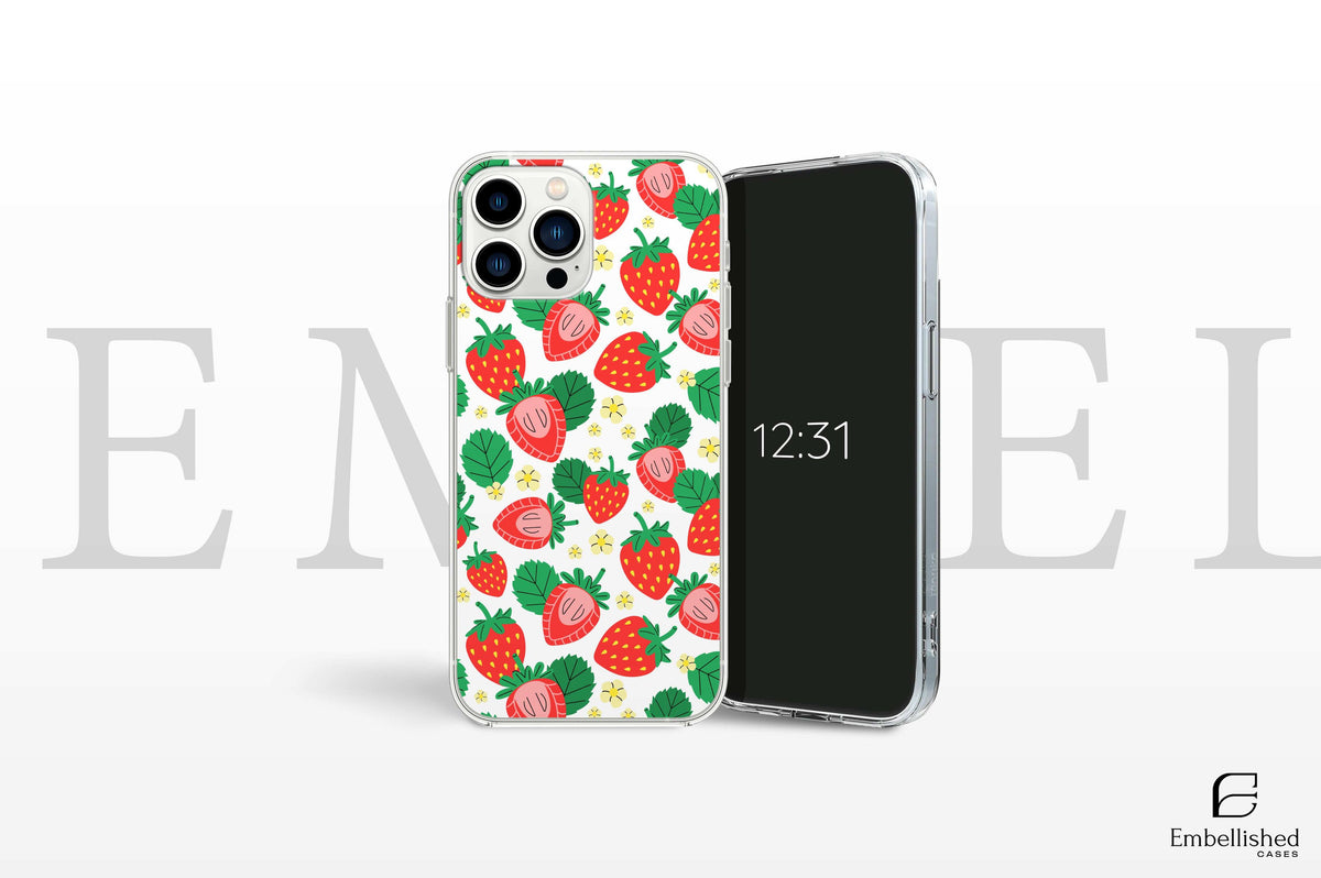 Fruit Stickers Summer Aesthetic Eat Your Veggies Clear iPhone Case For iPhone 14, iPhone 13, iPhone 12, iPhone 16 Pro, 15 Pro Max Cover