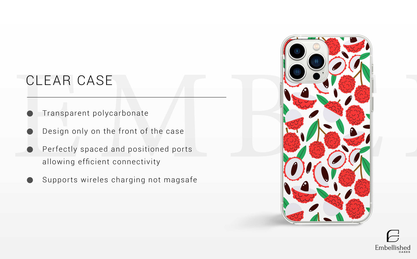 Fruit Stickers Summer Aesthetic Eat Your Veggies Clear iPhone Case For iPhone 14, iPhone 13, iPhone 12, iPhone 16 Pro, 15 Pro Max Cover