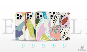 Phone Case | BOHO ABSTRACT ART | Wavy Lines, Red, Green, Blue | iPhone 16 Pro Max, 15, 14 Pro Max