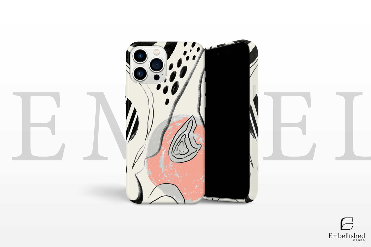 Phone Case | BOHO ABSTRACT ART | Wavy Lines, Red, Green, Blue | iPhone 16 Pro Max, 15, 14 Pro Max