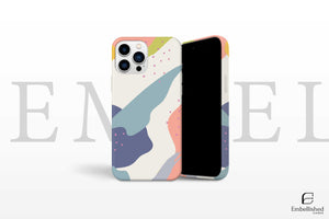 Phone Case | BOHO ABSTRACT ART | Wavy Lines, Red, Green, Blue | iPhone 16 Pro Max, 15, 14 Pro Max