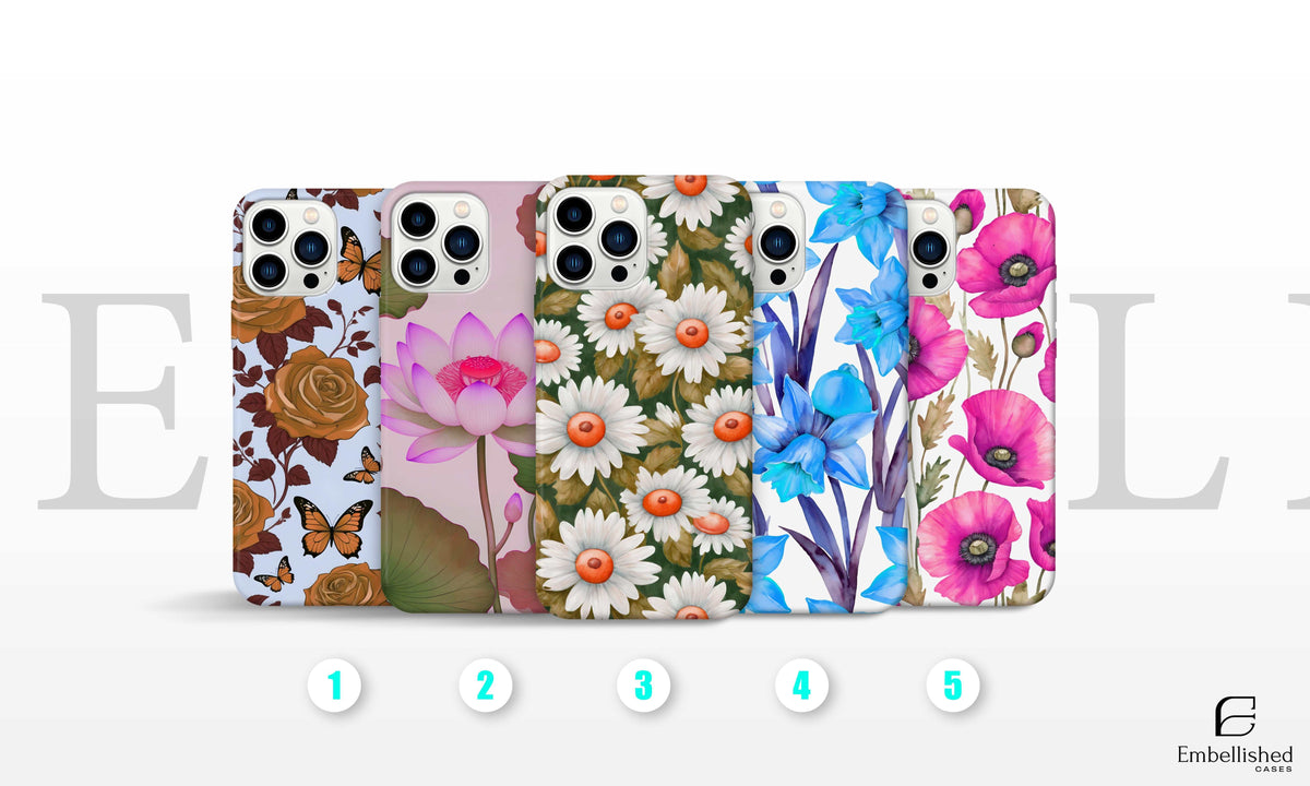Floral Phone Case for iPhone 15 14 13 12 11 Pro Max plus 7 8 XR X XS Max Shockproof Protective Trending iPhone Case
