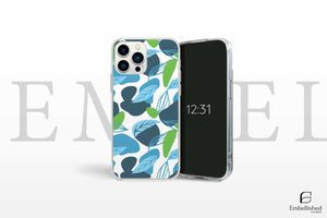 Phone Case Tropical Leaves Clear Phone Case for iPhone 16, iPhone 15, iPhone 14, iPhone 13, 12 Pro , Samsung S21, S20 Ultra, Google Pixel 5 OnePlus 9