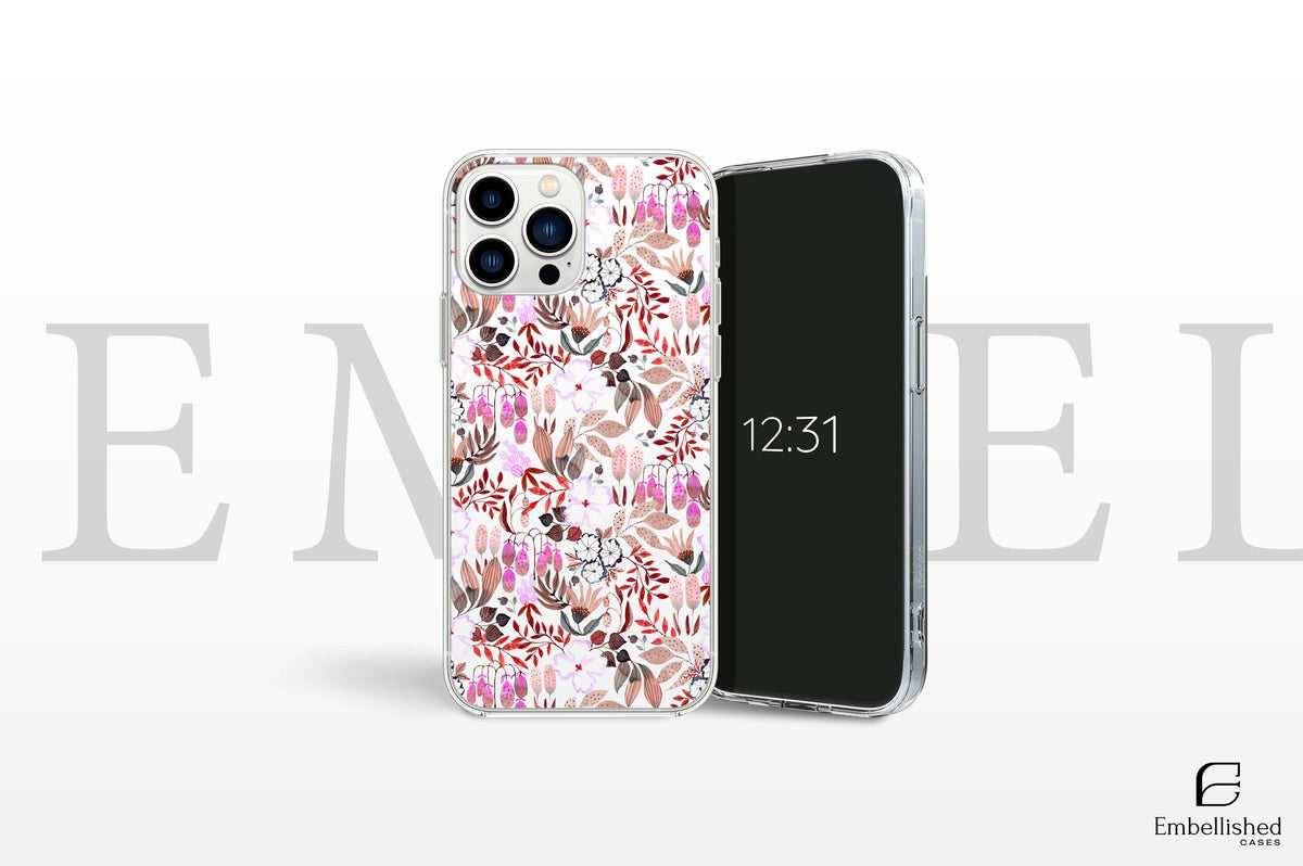 iPhone Case, Flower Pattern Gift for Her, Protective Phone Accessory