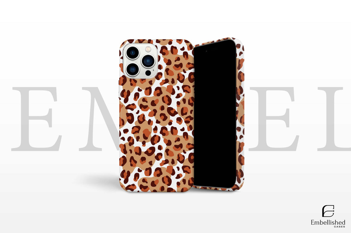 Leaves clear phone case with photo-realistic leaf design and durable polycarbonate for iPhone and Samsung models