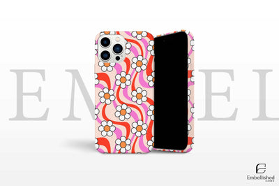 Tough Vibrant Floral Pattern Phone Case for iPhone 16Plus, 15, 14, 13, 12, Samsung S24Ultra, S23, S22