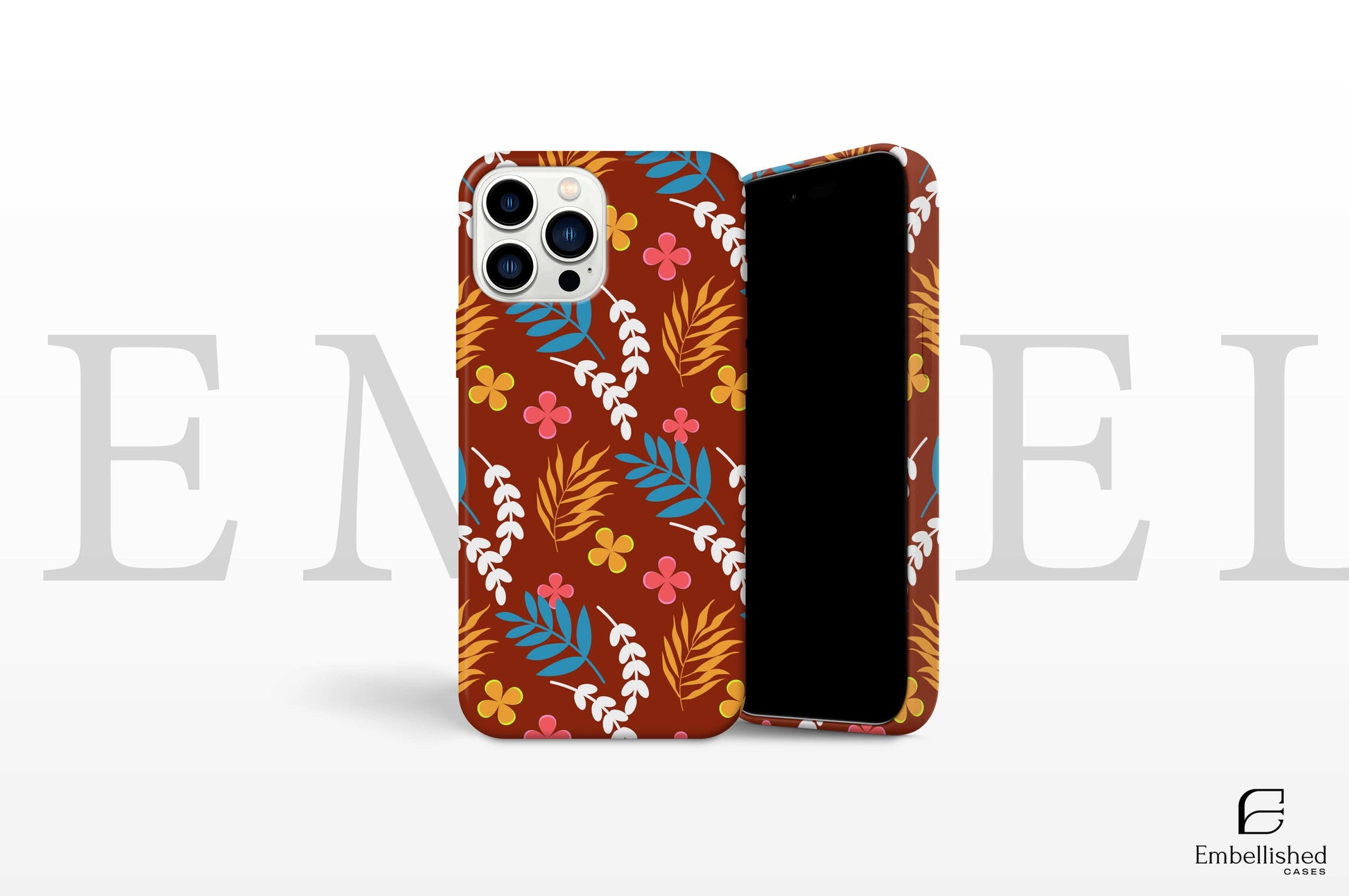 Stars Phone Case with colorful floral design for iPhone and Samsung models, durable and stylish protection