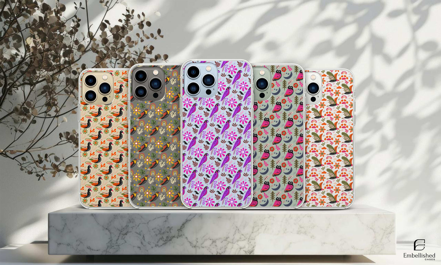 Vintage Bird Phone Case for iPhone 15 14 13 12, Samsung Galaxy S24, Google Pixel 8 Pro, Bird Phone Case, iPhone 16