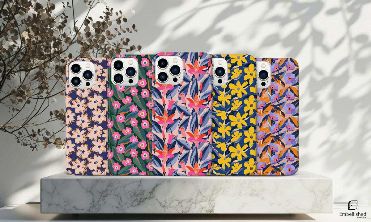 Phone Case for iPhone 15 14 13 12 11 XS SE Pro Max & Samsung S20 S10 S9 | Hard Cell Phone Cover Floral Roses Shabby Chic Polka Dot Classic