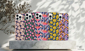 Phone Case for iPhone 15 14 13 12 11 XS SE Pro Max & Samsung S20 S10 S9 | Hard Cell Phone Cover Floral Roses Shabby Chic Polka Dot Classic