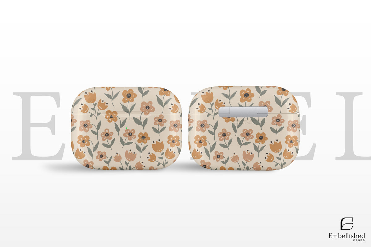 Summer Floral Clear Airpods Case With Cute Pastel Flower Pattern for Airpods 1 2 3 Pro 1 2 AirPods Cover Shockproof Case Gift for her