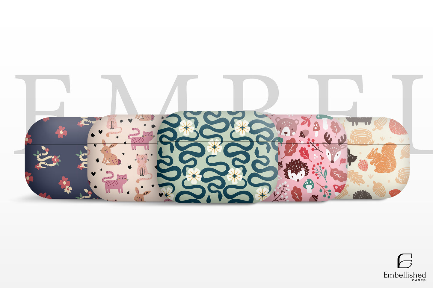 Floral & Fauna single AirPods Case Cover for AirPods Pro 1 & 2 and AirPods 1st, 2nd, 3rd Generations - Cute Floral Apple AirPod Case