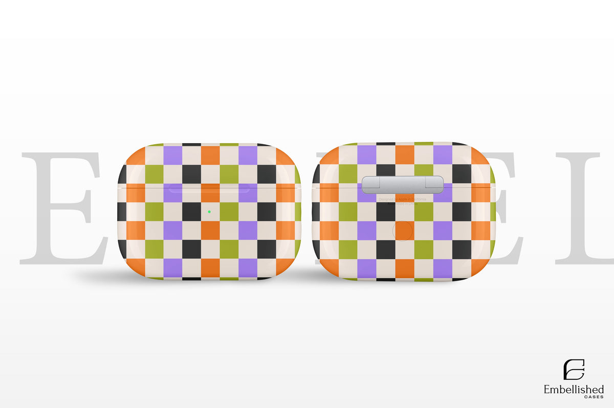 Cute Checker Wave AirPod Case Vibrant Wavy Checkerboard Earphone Cover Trendy Twisted Chessboard AirPod Pro Gen 1 2 3 Gift for Him Her