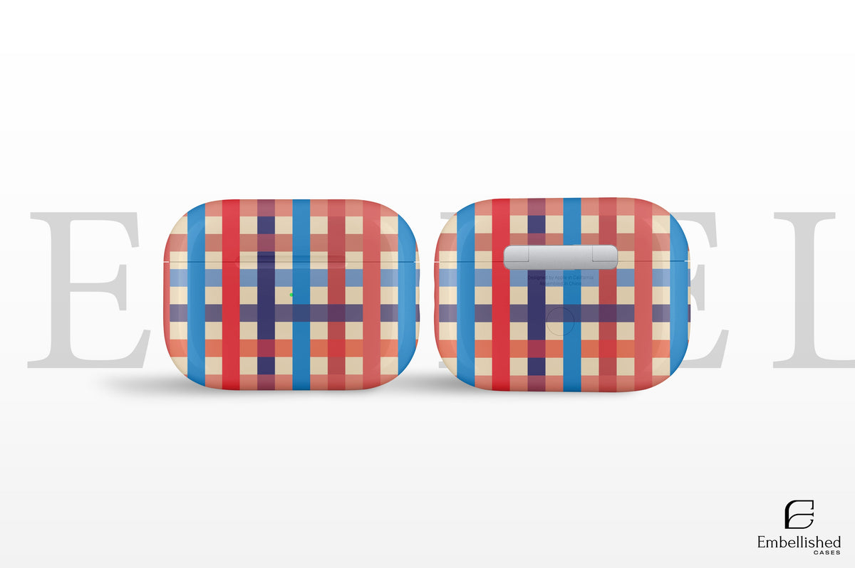 Cute Checker Wave AirPod Case Vibrant Wavy Checkerboard Earphone Cover Trendy Twisted Chessboard AirPod Pro Gen 1 2 3 Gift for Him Her