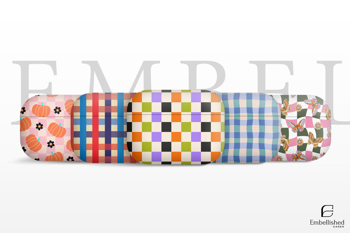 Cute Checker Wave AirPod Case Vibrant Wavy Checkerboard Earphone Cover Trendy Twisted Chessboard AirPod Pro Gen 1 2 3 Gift for Him Her