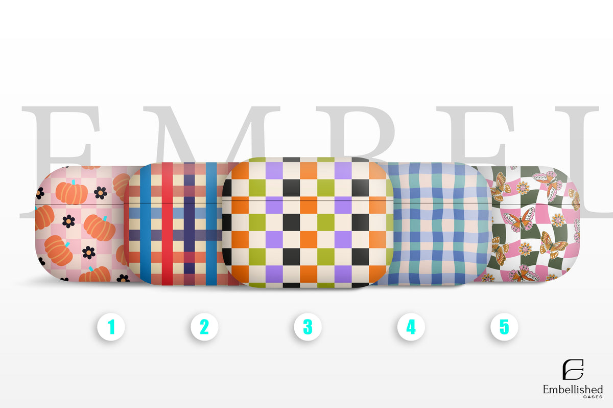 Cute Checker Wave AirPod Case Vibrant Wavy Checkerboard Earphone Cover Trendy Twisted Chessboard AirPod Pro Gen 1 2 3 Gift for Him Her