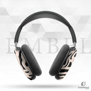 Wavy Abstract Groovy Cover For Airpods Max, Waves Retro Hard Plastic Protective Case for Airpods Max,Snap On Case for Airpods Max Headphones