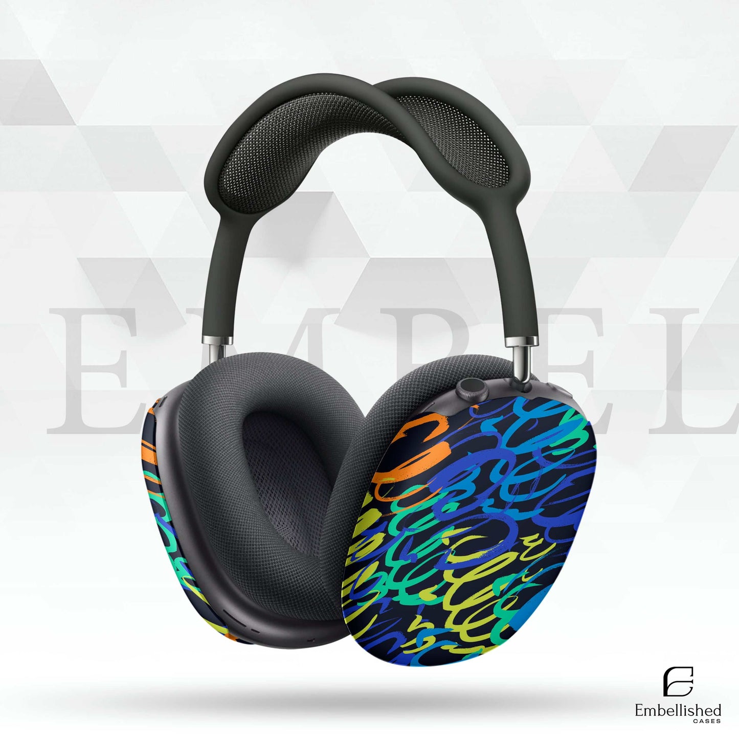 Color Burst Skin for Apple Airpods Max Headphones - Printed Vinyl Wrap Decal Sticker Protective Grip - Colorful Pattern Rainbow